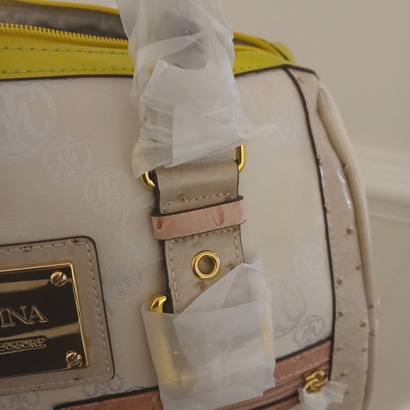 Miss Tina Cream and Tan Satchel - Picture 4 of 11